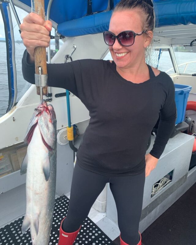 Fun filled day with great clients!! Salmon in the boat and sifted through the dog fish and landed a decent Halibut. thanks for the action today!!!!! #uclueletsalmonfishing #westcoasthalibut #kootenaykingfisher